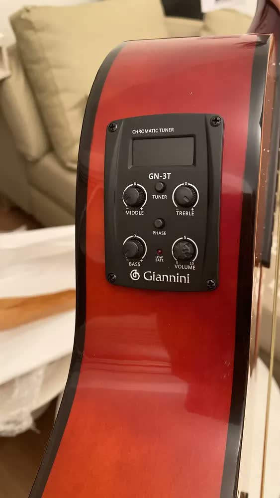 Violão Eletroacústico Giannini SF-14 CEQ Cordas de Aço Preto