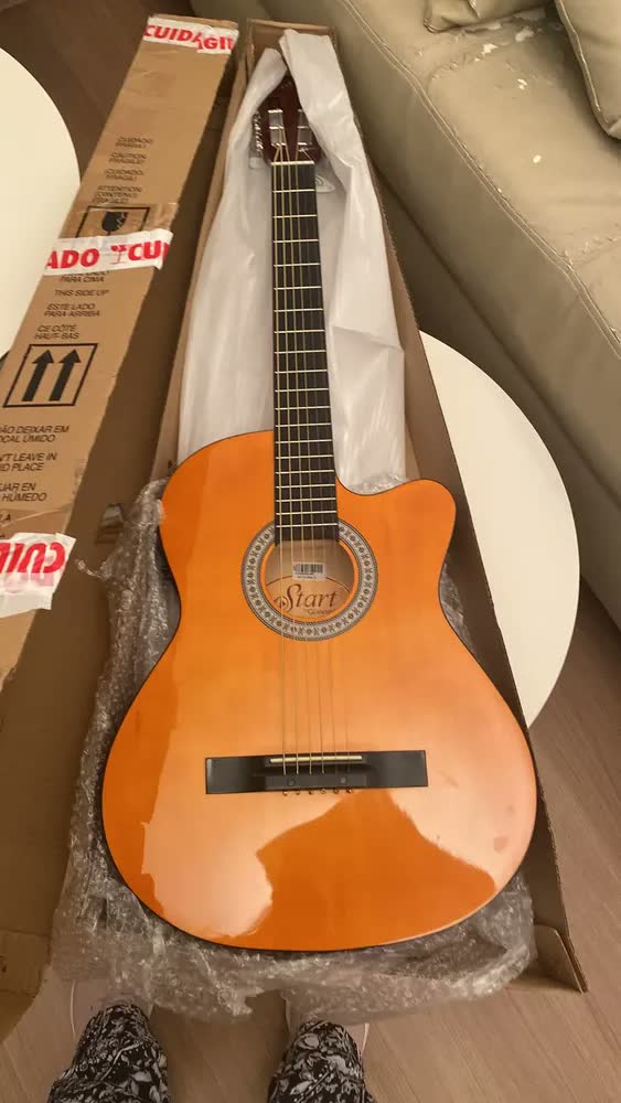 foto de Violão Eletroacústico Giannini SF-14 CEQ Cordas de Aço Preto