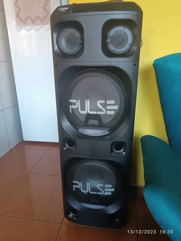foto de Caixa Amplificada 12 Pol. 2200w Bluetooth Pulse - Sp500 Cor Preto