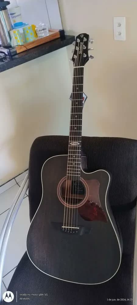 foto de Violão Eletroacústico Strinberg SD200C Aço Mogno Fosco Dreadnought
