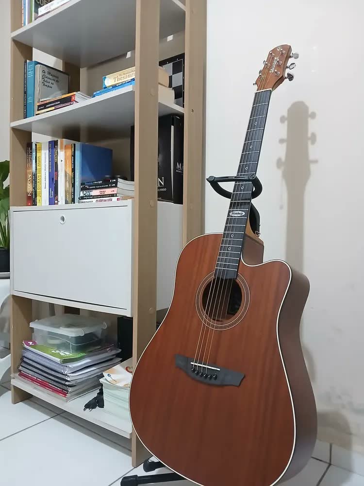 foto de Violão Eletroacústico Strinberg SD200C Aço Mogno Fosco Dreadnought