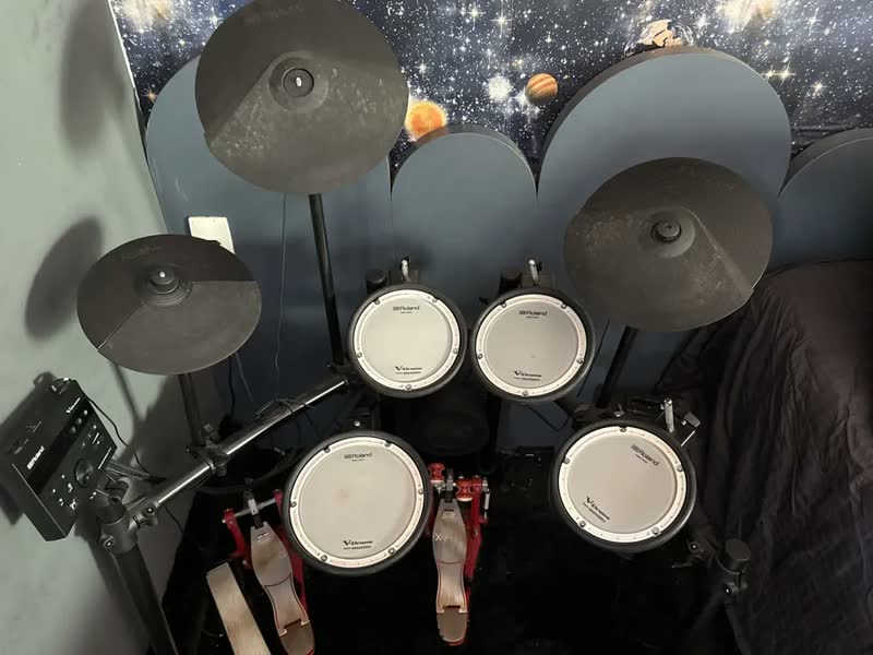 foto de Bateria Eletrônica Digital Roland Td-07kv Td07 Kv Compacta Cor Preto
