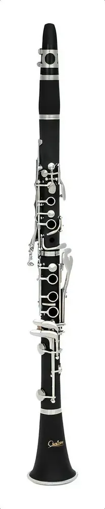 Clarinete Alto Custom Si Bemol 17 Chaves Niqueladas Prateado Preto