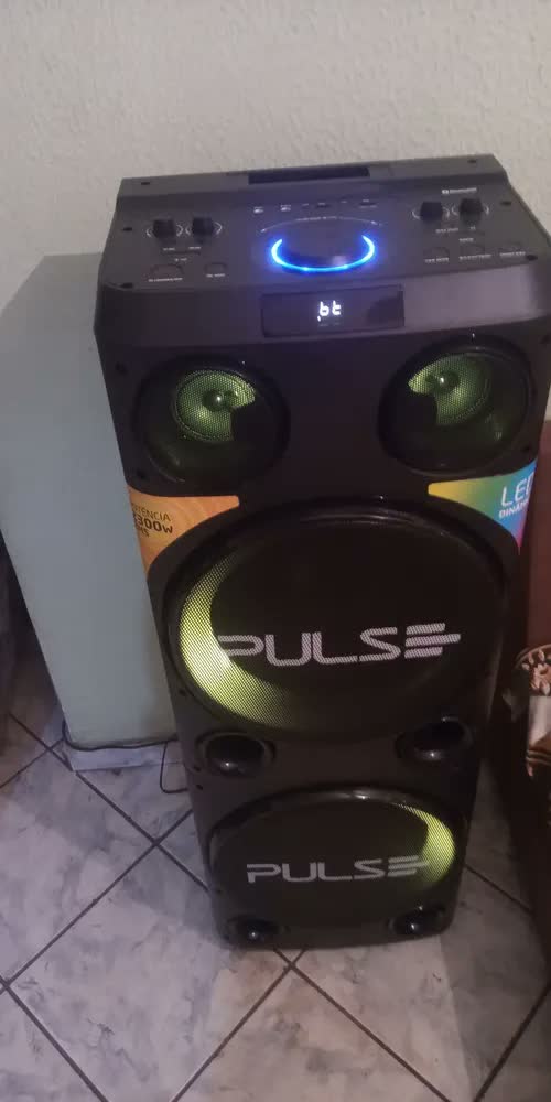 foto de Caixa De Som Torre Double 12 Pol 2300w Bluetooth Cor Preto Pulse SP508