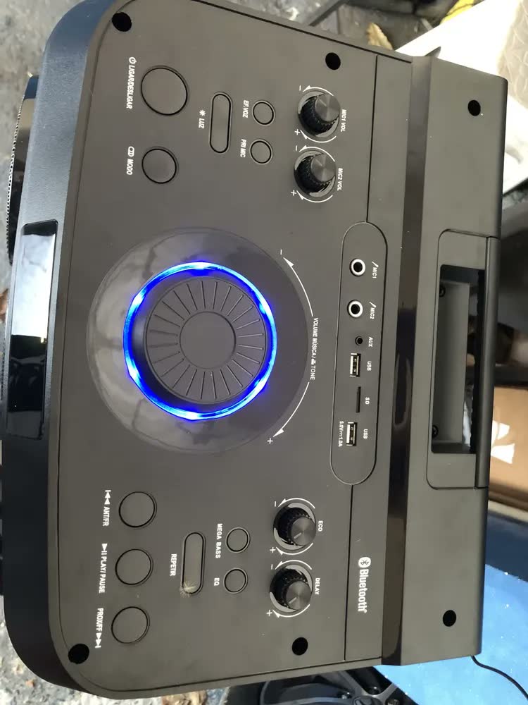 foto de Caixa De Som Torre Double 12 Pol 2300w Bluetooth Cor Preto Pulse SP508