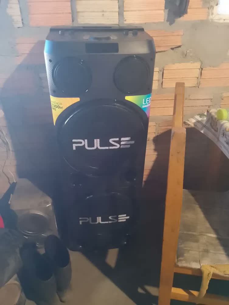 foto de Caixa De Som Torre Double 12 Pol 2300w Bluetooth Cor Preto Pulse SP508