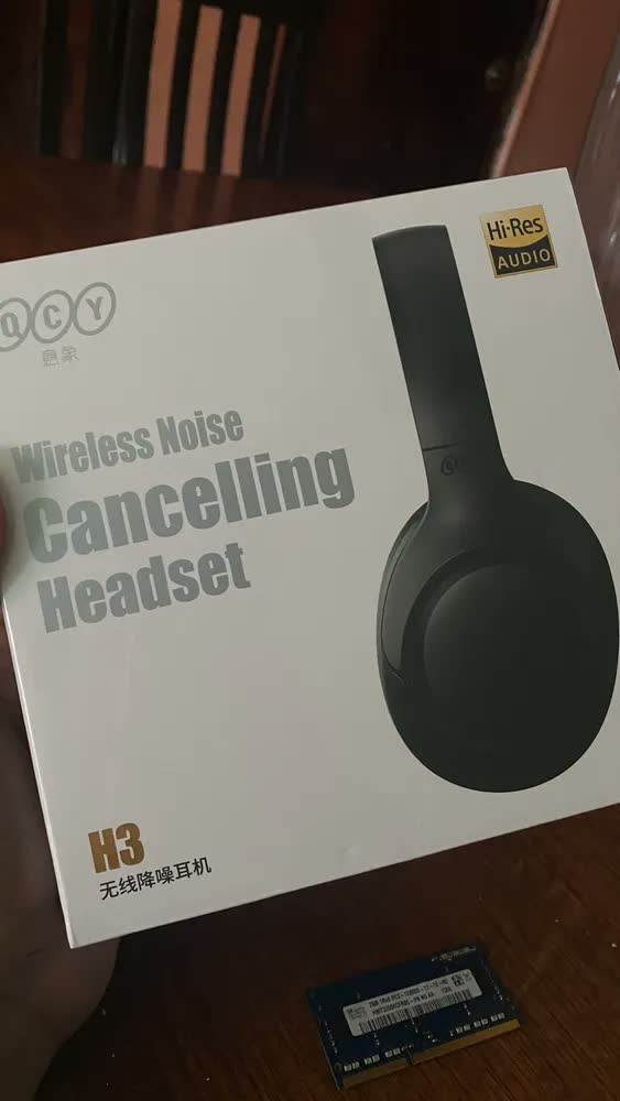 foto de Headset Qcy H3 Anc Adaptativo Bluetooth 5.3 Multiponto 60h Cor Preto
