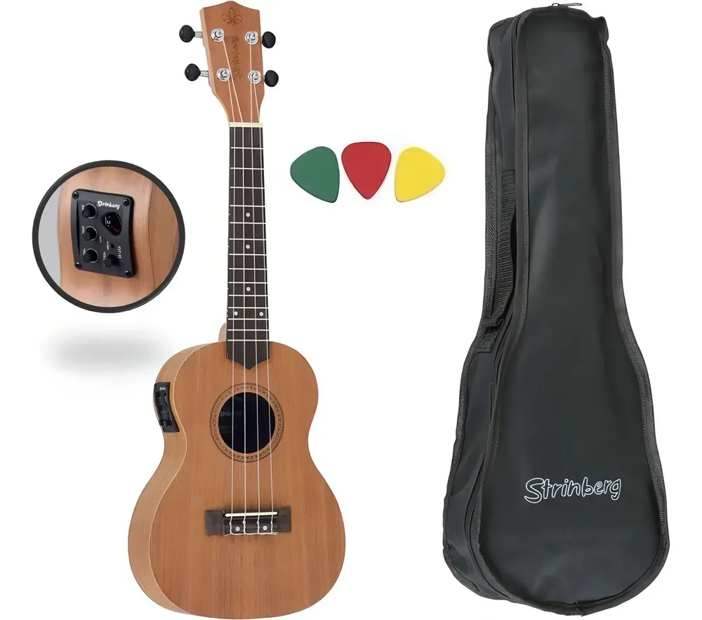 Ukulele Concert Strinberg Uk06ce Elétrico Afinador C/ Bag Cor Marrom