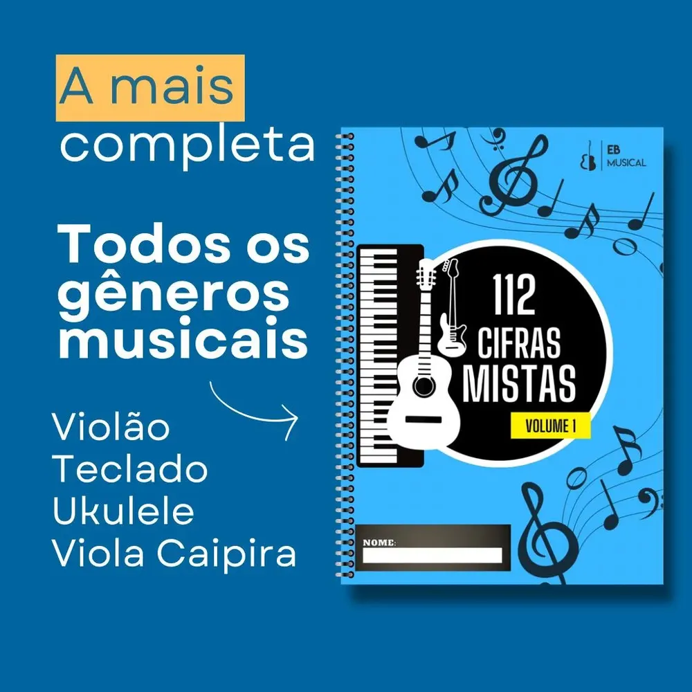 Apostila De Cifras Simplificadas Com 112 Músicas Mistas