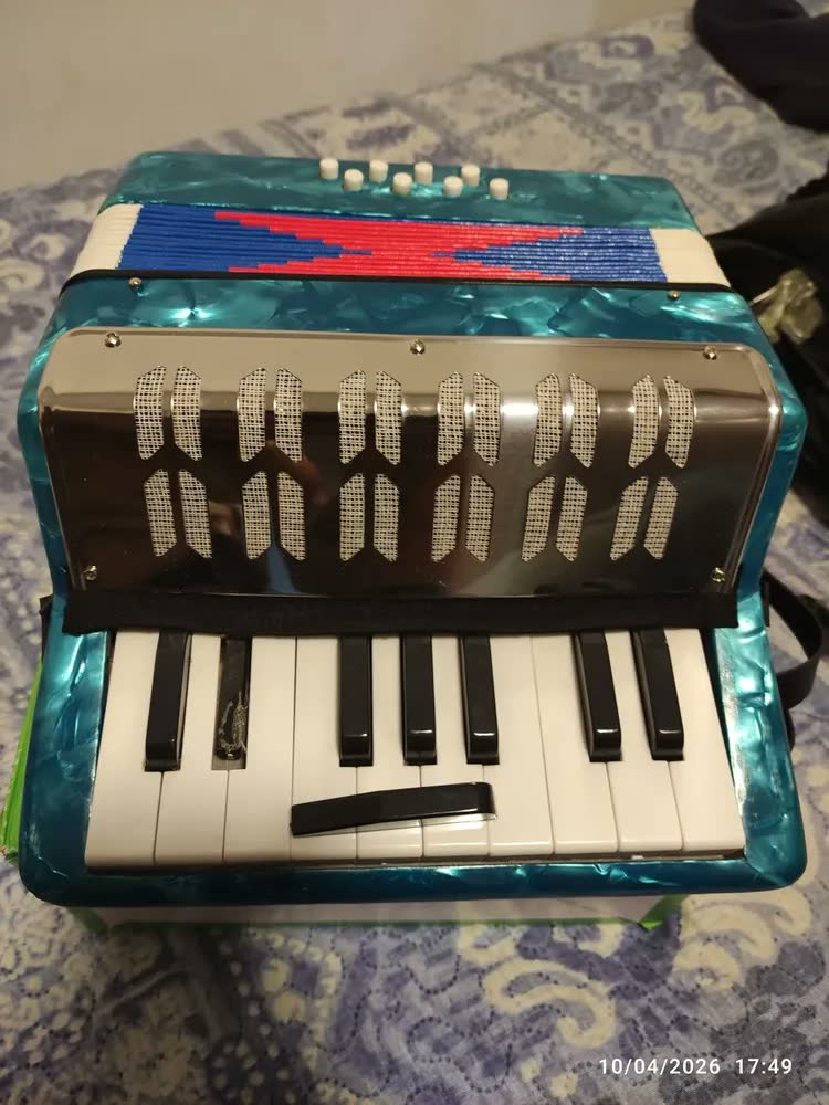foto de Acordeon Sanfona Infantil Semi Profissional 8 Baixos Notas
