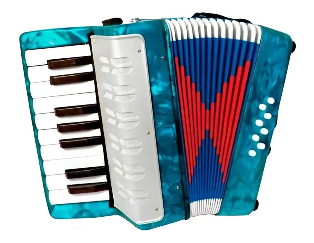 Acordeon Sanfona Infantil Semi Profissional 8 Baixos Notas