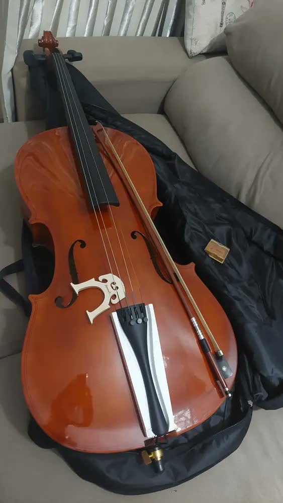 foto de Violoncelo 4/4 Barth Violin Brilhante + Capa Bag+ Breu+ Arco