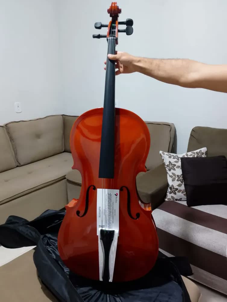 foto de Violoncelo 4/4 Barth Violin Brilhante + Capa Bag+ Breu+ Arco