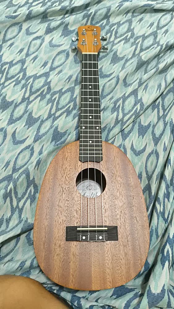 foto de Ukulele Acustico Malibu Abacaxi 23sp Sapele Concerto C/ Capa Cor Marrom