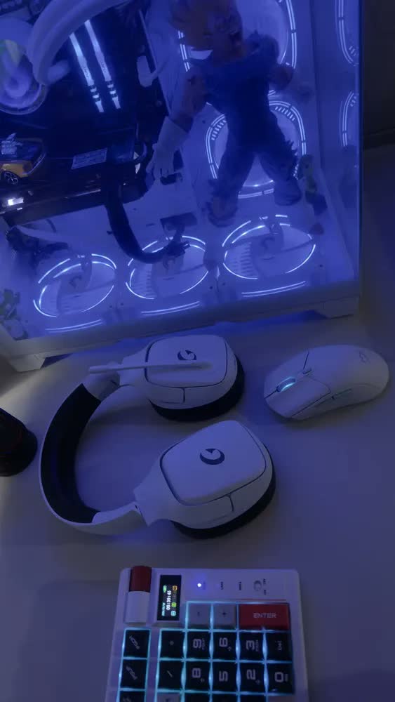 foto de Fone De Ouvido Bluetooth Sem Fio Headset Gamer Olafvi Captain 780 Com Fio USB 5.3 PS5 PC 7.1 LED RGB