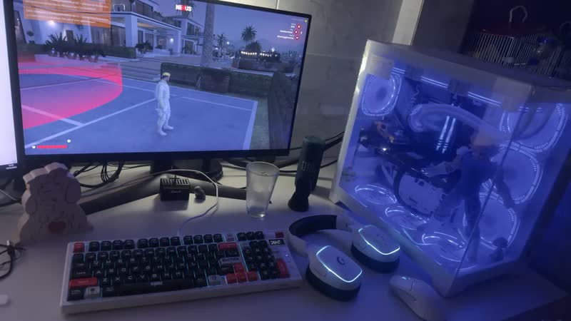 foto de Fone De Ouvido Bluetooth Sem Fio Headset Gamer Olafvi Captain 780 Com Fio USB 5.3 PS5 PC 7.1 LED RGB
