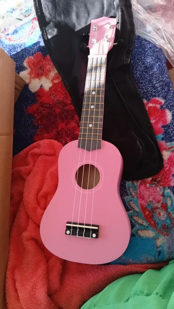 foto de Ukulele Tenor 21 Polegadas Madeira Tilia P/ Iniciantes E Pro Rosa