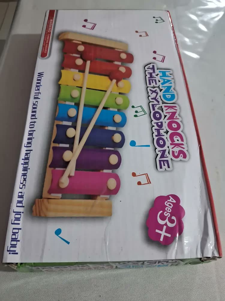 foto de Xilofone Infantil Brinquedo Musical 8 Notas Colorido
