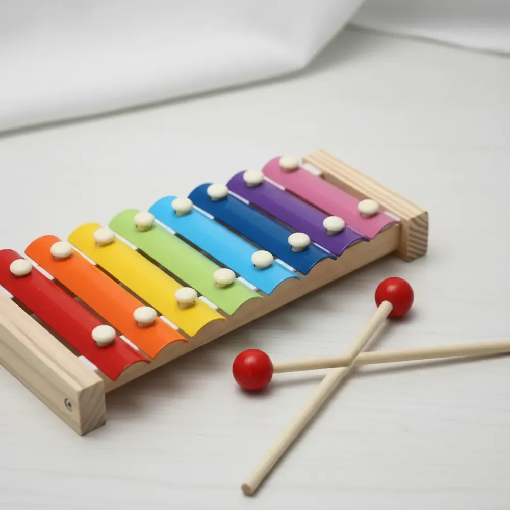 Xilofone Infantil Brinquedo Musical 8 Notas Colorido